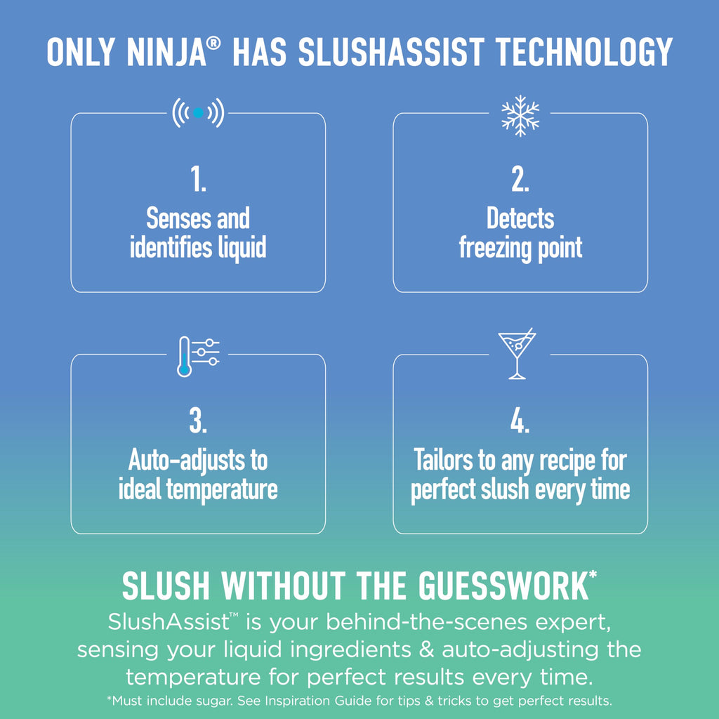 Ninja SLUSHi Frozen Drink & Slushie Machine with RapidChill Technology | 88 oz. Easy Fill Vessel | 5 Preset Programs | Make Margaritas, Frappés, & More | With Dishwasher Safe Parts | Black | FS301