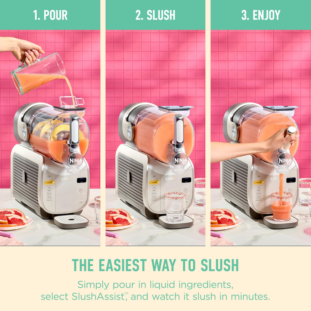Ninja SLUSHi Frozen Drink & Slushie Machine with RapidChill Technology | 88 oz. Easy Fill Vessel | 5 Preset Programs | Make Margaritas, Frappés, & More | With Dishwasher Safe Parts | Black | FS301