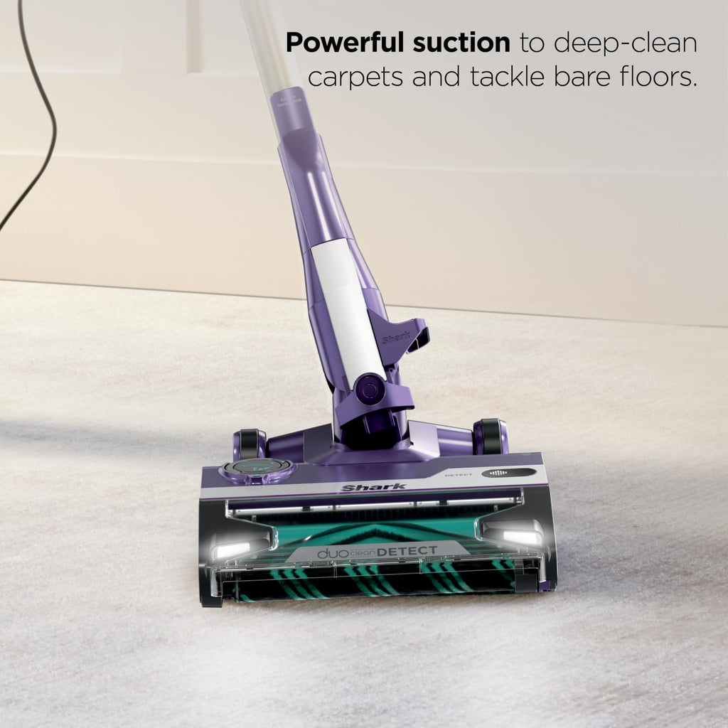 Shark Detect Ultralight Corded Stick Vacuum with Direction Detect and Self-Cleaning Brushroll, Powerful Hair Pickup, Ultra-Lightweight, Crevice & Upholstery Tool Included, Evergreen, HZ752