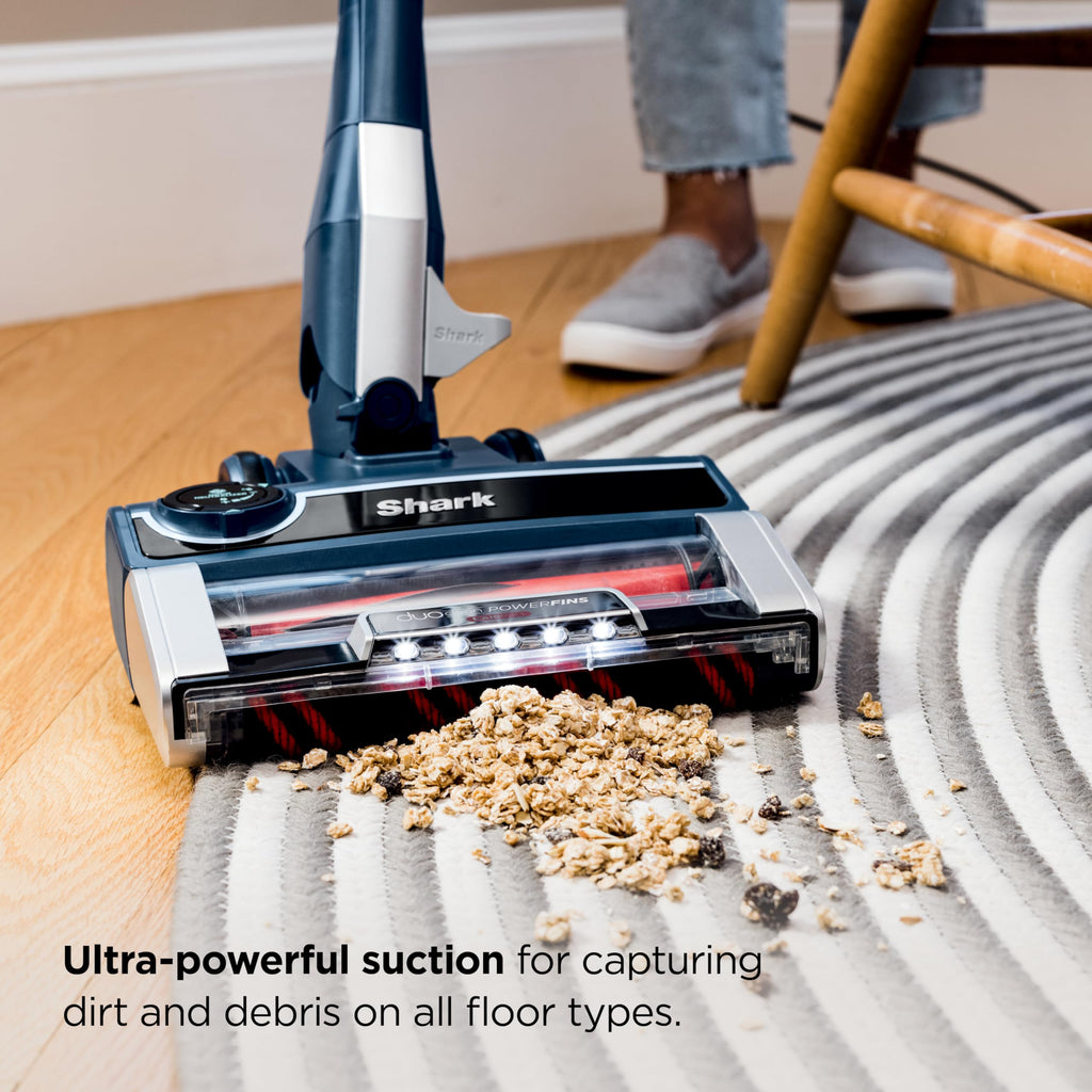 Shark Detect Ultralight Corded Stick Vacuum with Direction Detect and Self-Cleaning Brushroll, Powerful Hair Pickup, Ultra-Lightweight, Crevice & Upholstery Tool Included, Evergreen, HZ752