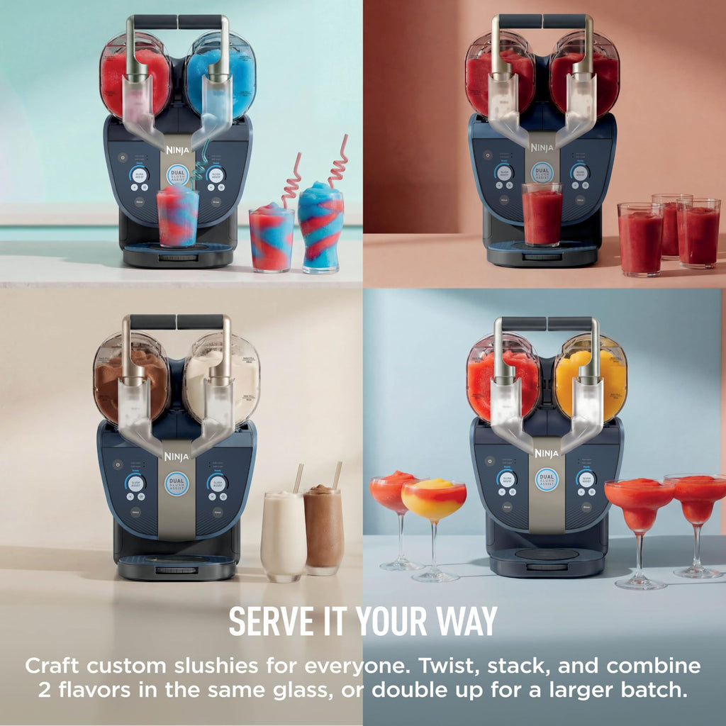 Ninja SLUSHi Frozen Drink & Slushie Machine with RapidChill Technology | 88 oz. Easy Fill Vessel | 5 Preset Programs | Make Margaritas, Frappés, & More | With Dishwasher Safe Parts | Black | FS301