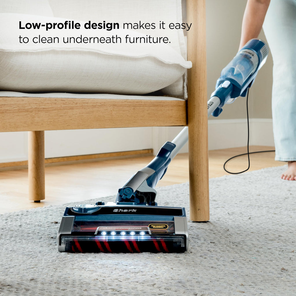Shark Detect Ultralight Corded Stick Vacuum with Direction Detect and Self-Cleaning Brushroll, Powerful Hair Pickup, Ultra-Lightweight, Crevice & Upholstery Tool Included, Evergreen, HZ752