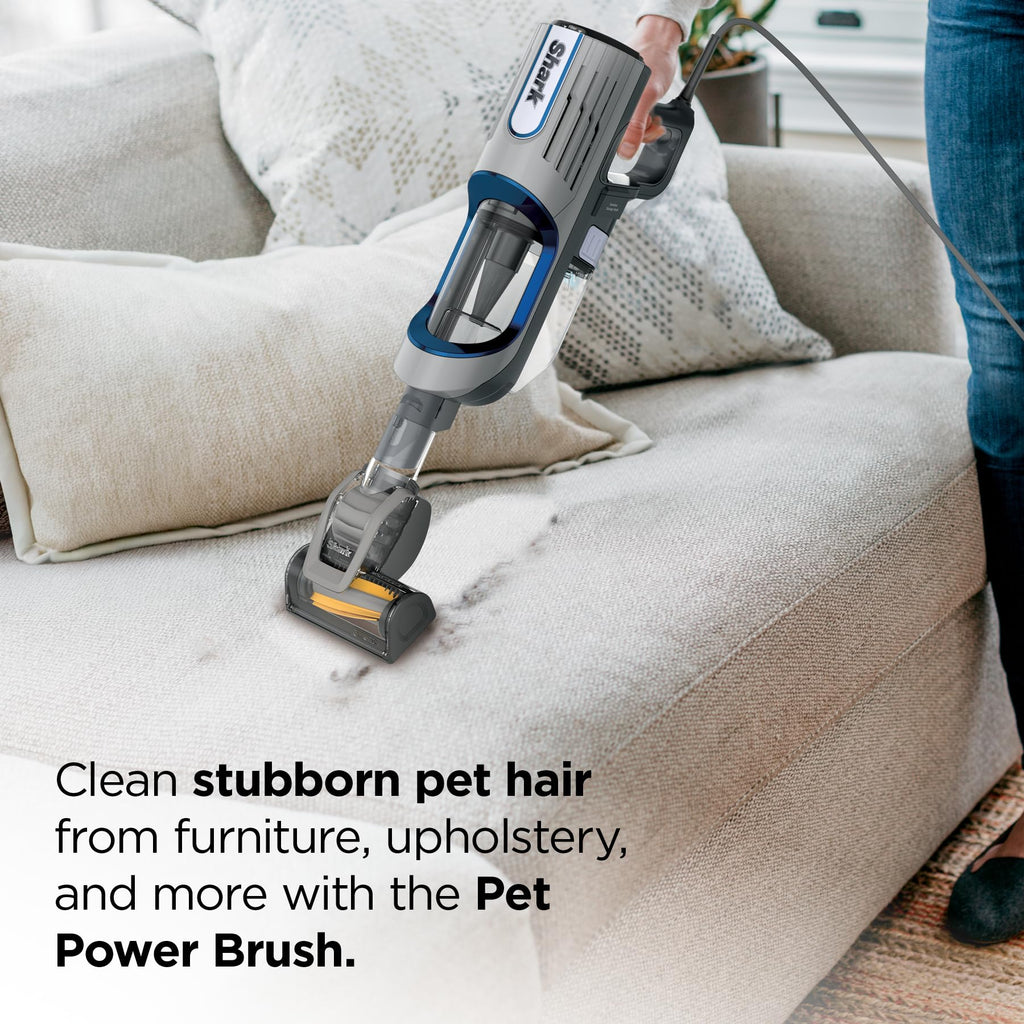 Shark Detect Ultralight Corded Stick Vacuum with Direction Detect and Self-Cleaning Brushroll, Powerful Hair Pickup, Ultra-Lightweight, Crevice & Upholstery Tool Included, Evergreen, HZ752