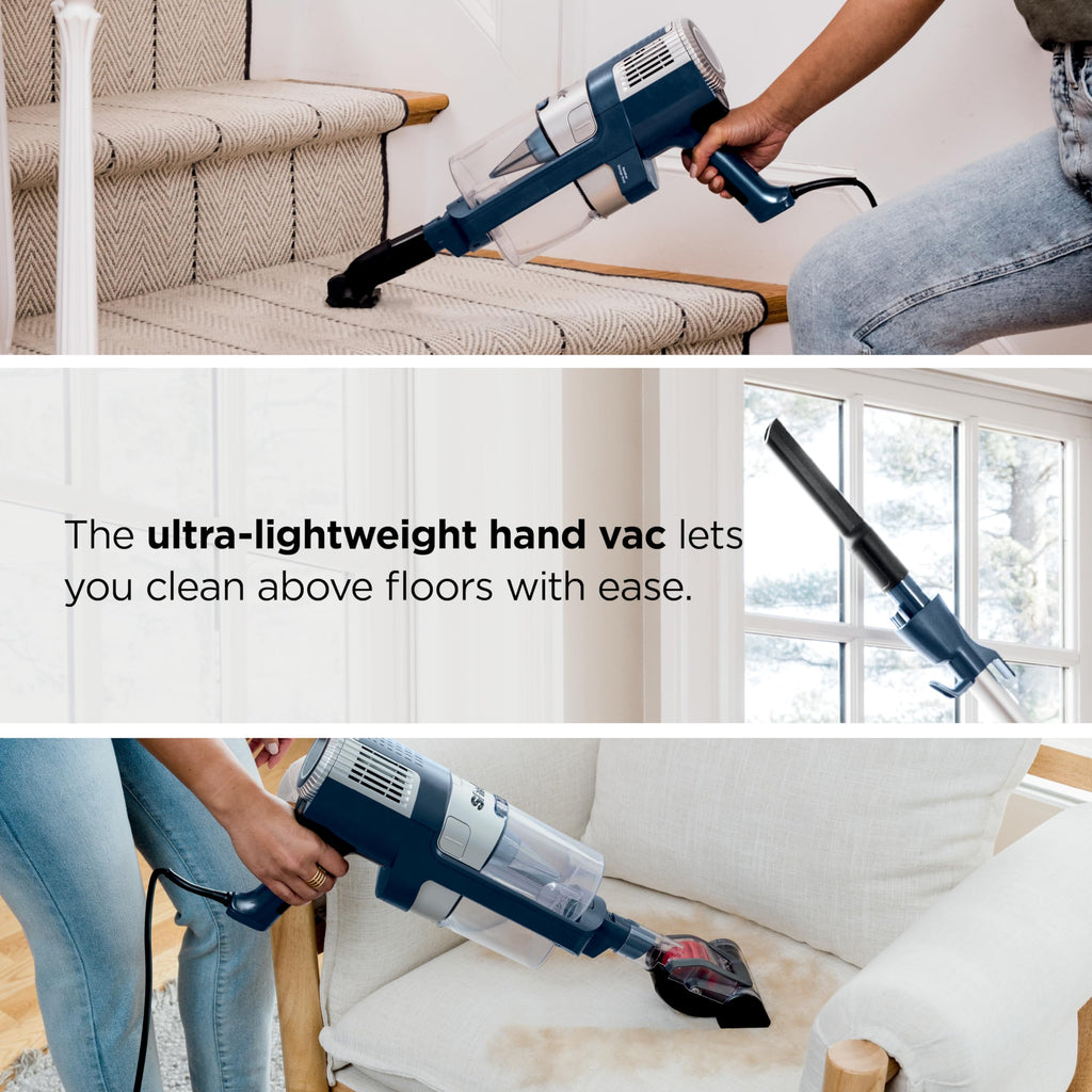 Shark Detect Ultralight Corded Stick Vacuum with Direction Detect and Self-Cleaning Brushroll, Powerful Hair Pickup, Ultra-Lightweight, Crevice & Upholstery Tool Included, Evergreen, HZ752