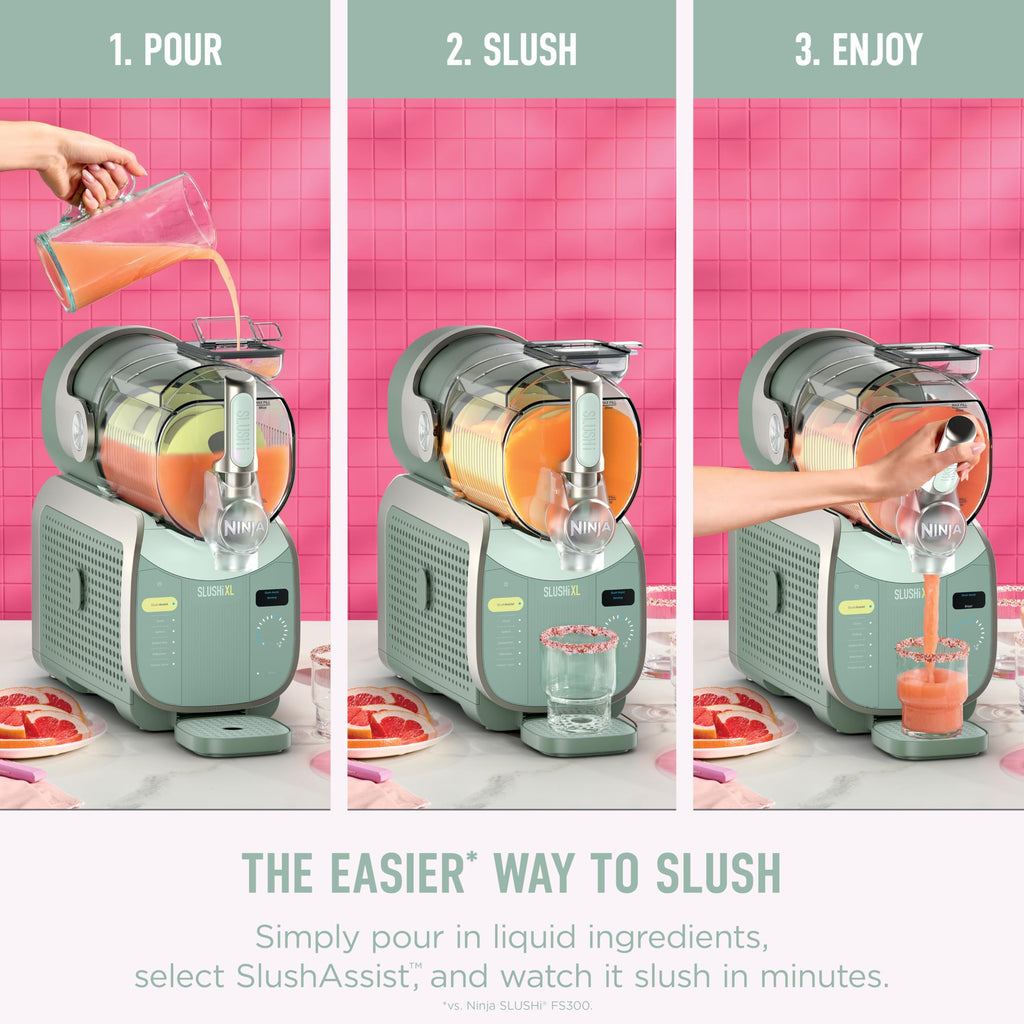 Ninja SLUSHi Frozen Drink & Slushie Machine with RapidChill Technology | 88 oz. Easy Fill Vessel | 5 Preset Programs | Make Margaritas, Frappés, & More | With Dishwasher Safe Parts | Black | FS301