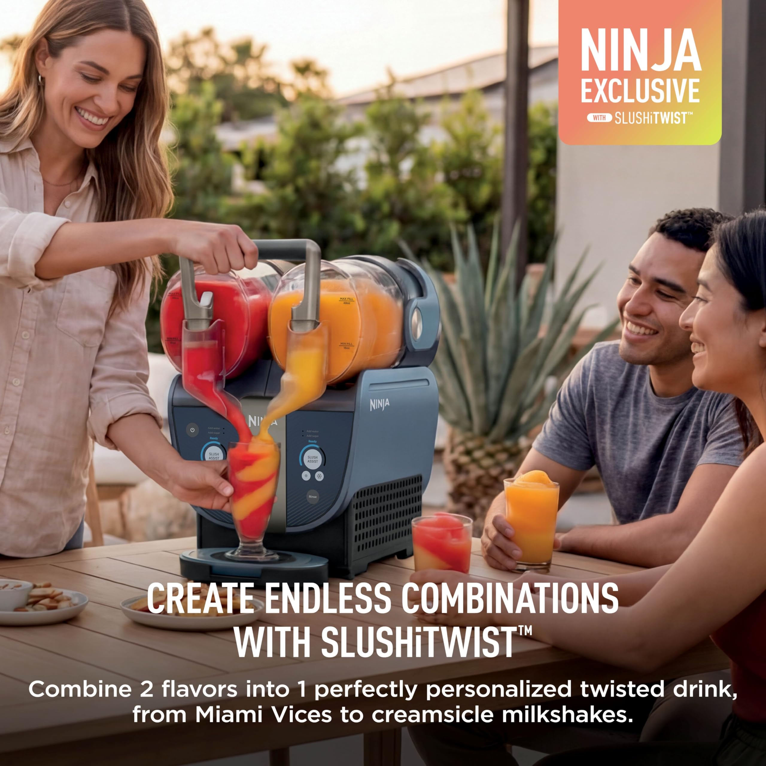 Ninja SLUSHi Frozen Drink & Slushie Machine with RapidChill Technology | 88 oz. Easy Fill Vessel | 5 Preset Programs | Make Margaritas, Frappés, & More | With Dishwasher Safe Parts | Black | FS301