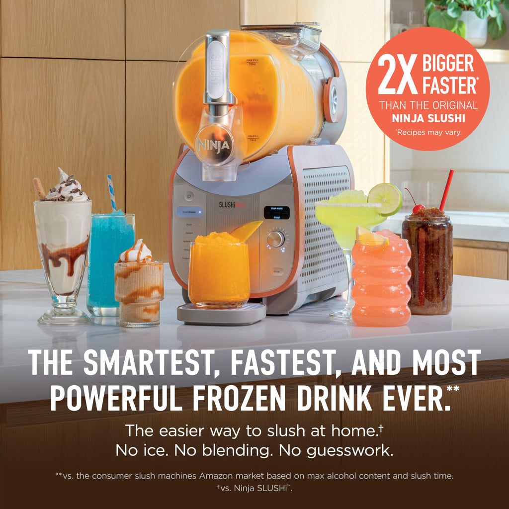Ninja SLUSHi Frozen Drink & Slushie Machine with RapidChill Technology | 88 oz. Easy Fill Vessel | 5 Preset Programs | Make Margaritas, Frappés, & More | With Dishwasher Safe Parts | Black | FS301