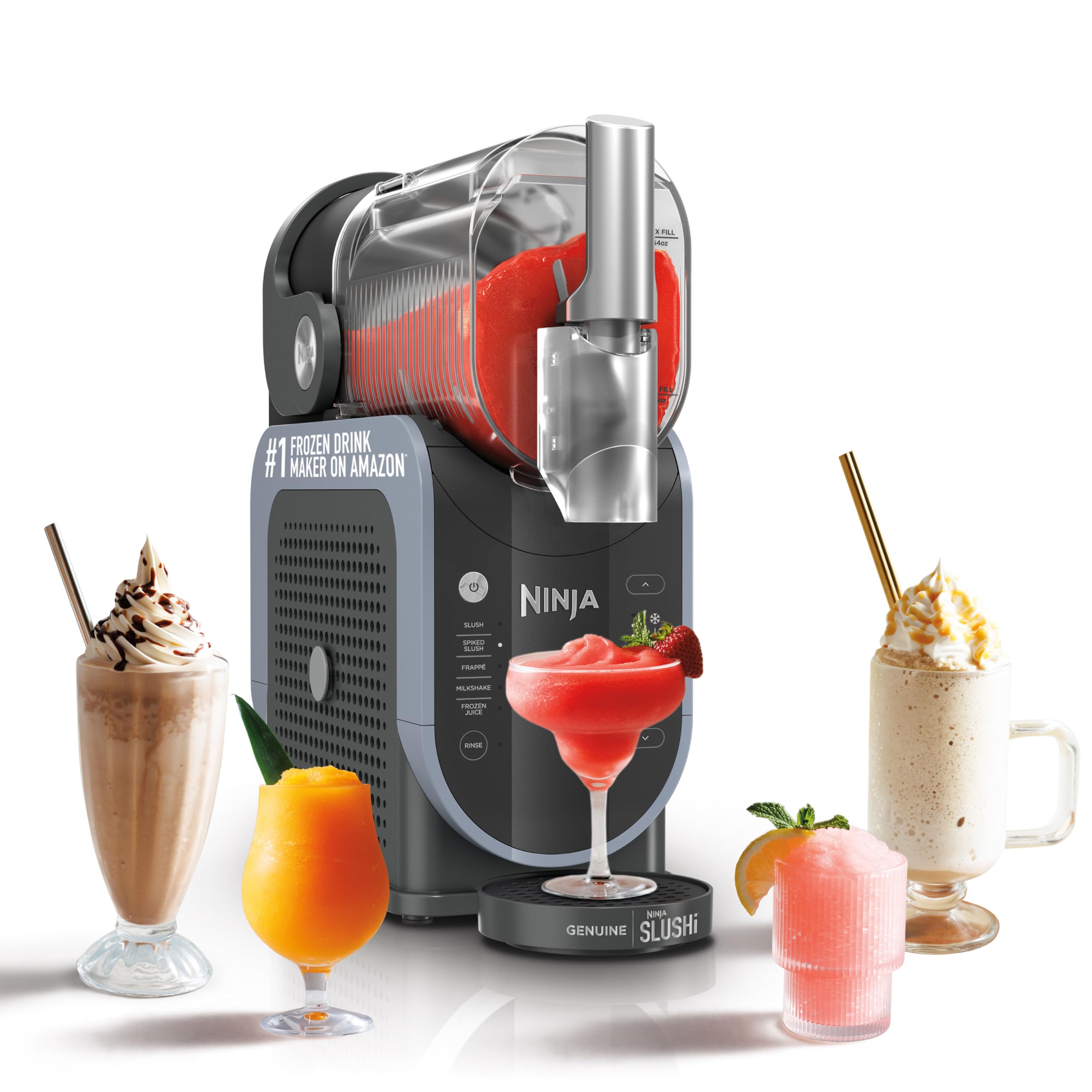 Ninja SLUSHi Frozen Drink & Slushie Machine with RapidChill Technology | 88 oz. Easy Fill Vessel | 5 Preset Programs | Make Margaritas, Frappés, & More | With Dishwasher Safe Parts | Black | FS301