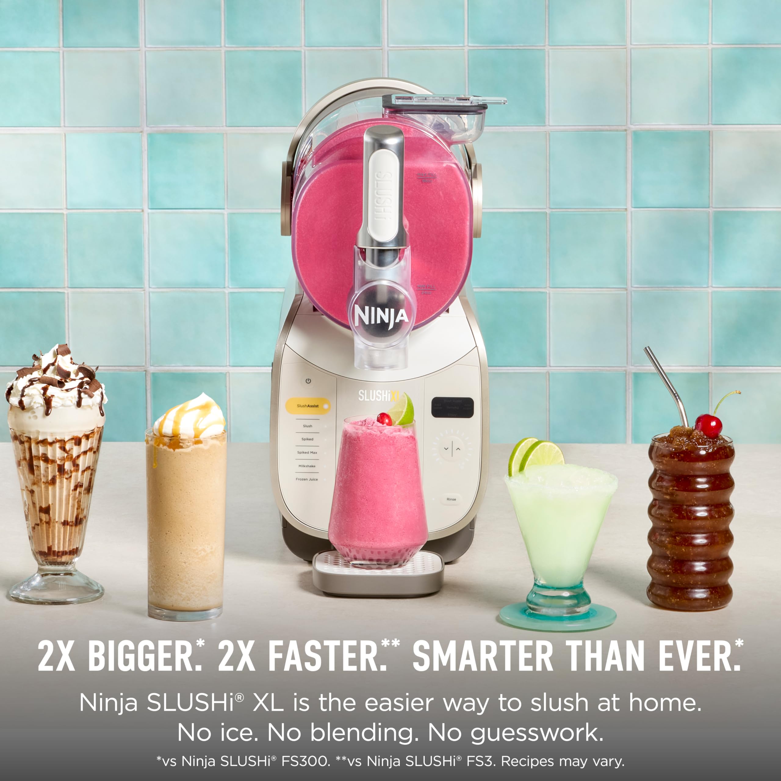 Ninja SLUSHi Frozen Drink & Slushie Machine with RapidChill Technology | 88 oz. Easy Fill Vessel | 5 Preset Programs | Make Margaritas, Frappés, & More | With Dishwasher Safe Parts | Black | FS301