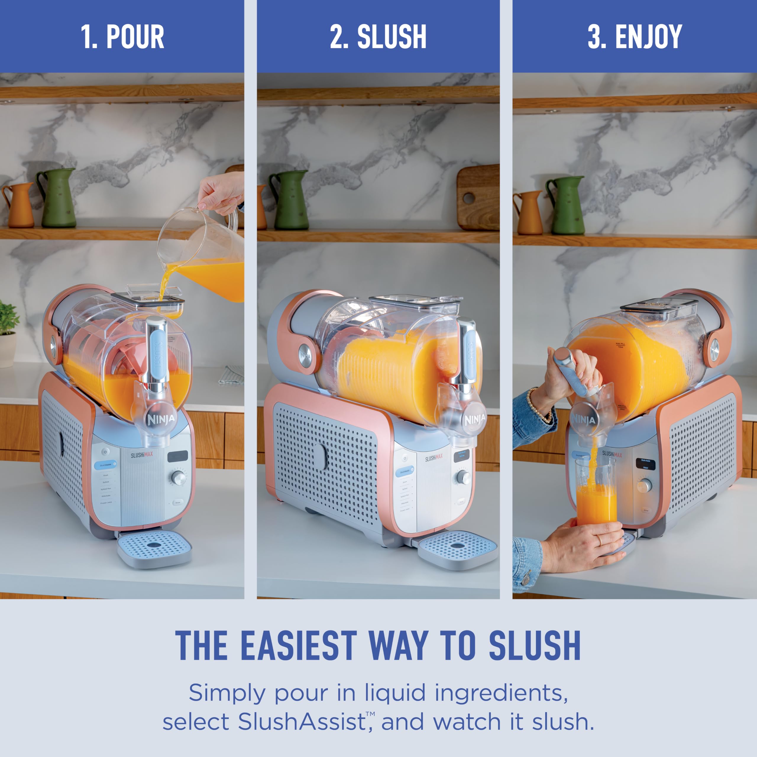Ninja SLUSHi Frozen Drink & Slushie Machine with RapidChill Technology | 88 oz. Easy Fill Vessel | 5 Preset Programs | Make Margaritas, Frappés, & More | With Dishwasher Safe Parts | Black | FS301