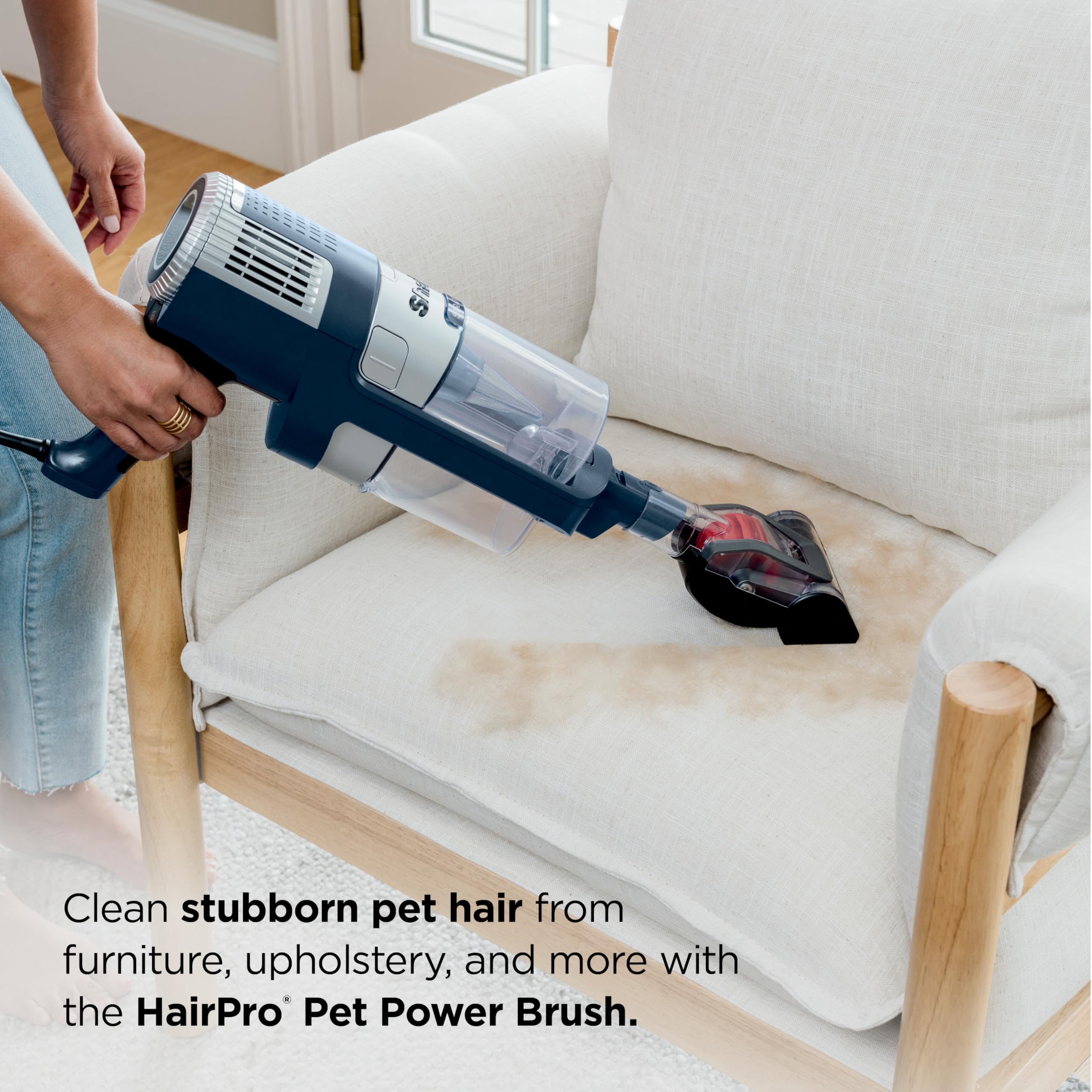 Shark Detect Ultralight Corded Stick Vacuum with Direction Detect and Self-Cleaning Brushroll, Powerful Hair Pickup, Ultra-Lightweight, Crevice & Upholstery Tool Included, Evergreen, HZ752